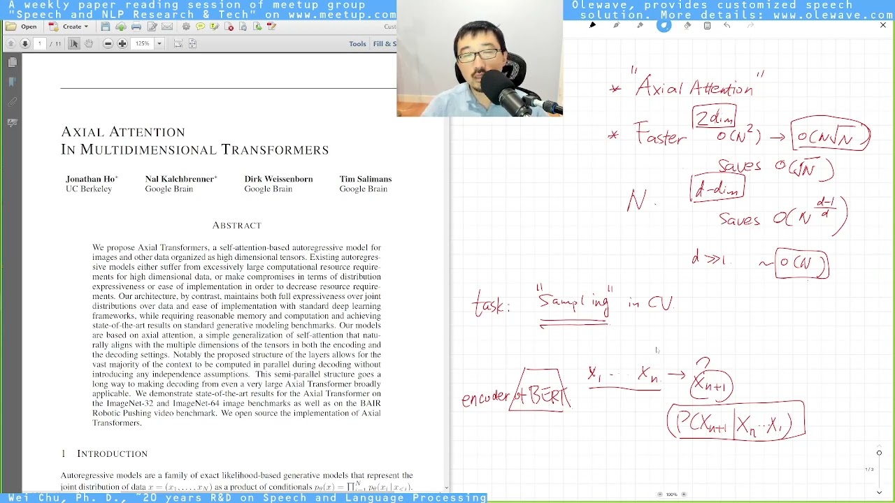 [Short Review] Axial Attention in Multidimensional Transformers