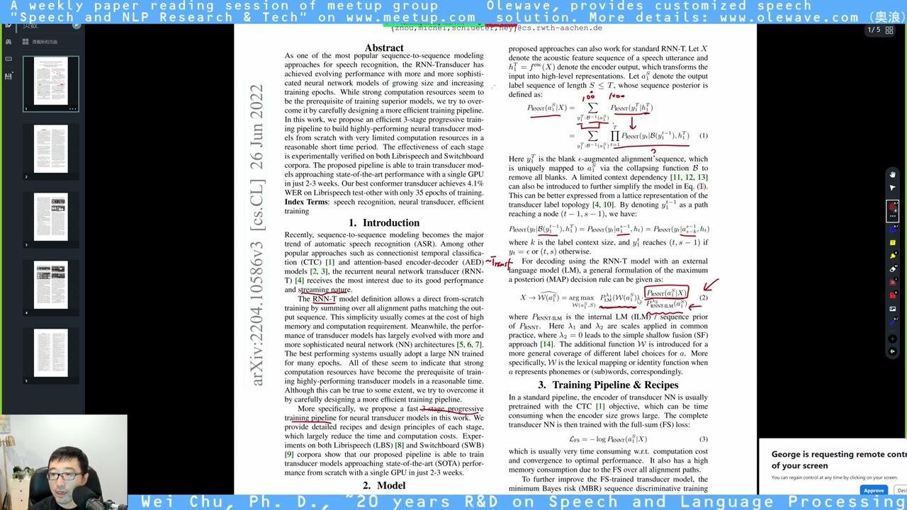 [Olewave's Long Review] Efficient Training of Neural Transducer for Speech Recognition