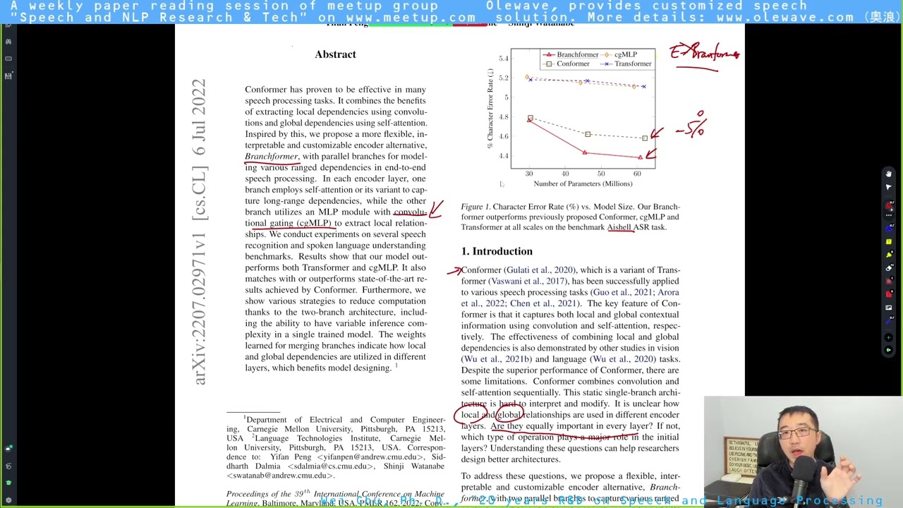 [Olewave's Review] Branchformer: Parallel MLP-Attention Architectures, and E-Branchformer